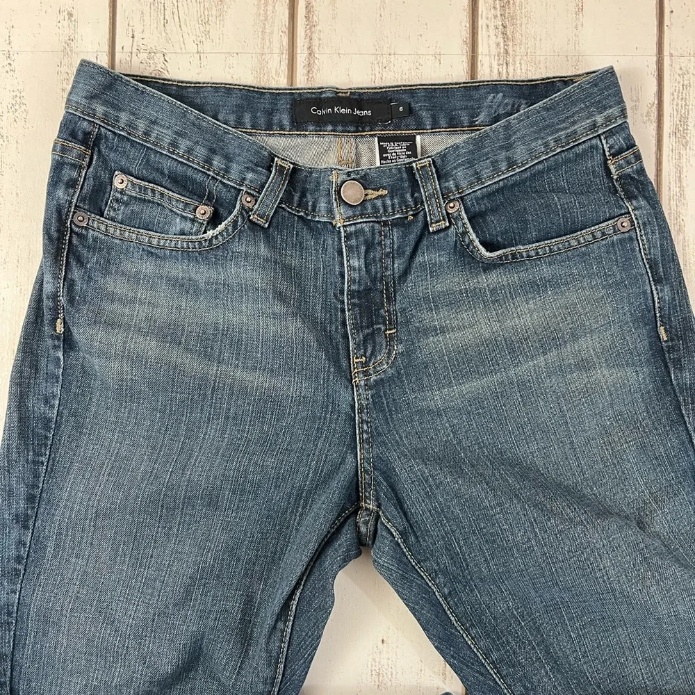 Calvin Klein Women's Flare Jeans Size 6 Boot Cut Wide Leg - Picture 3 of 12